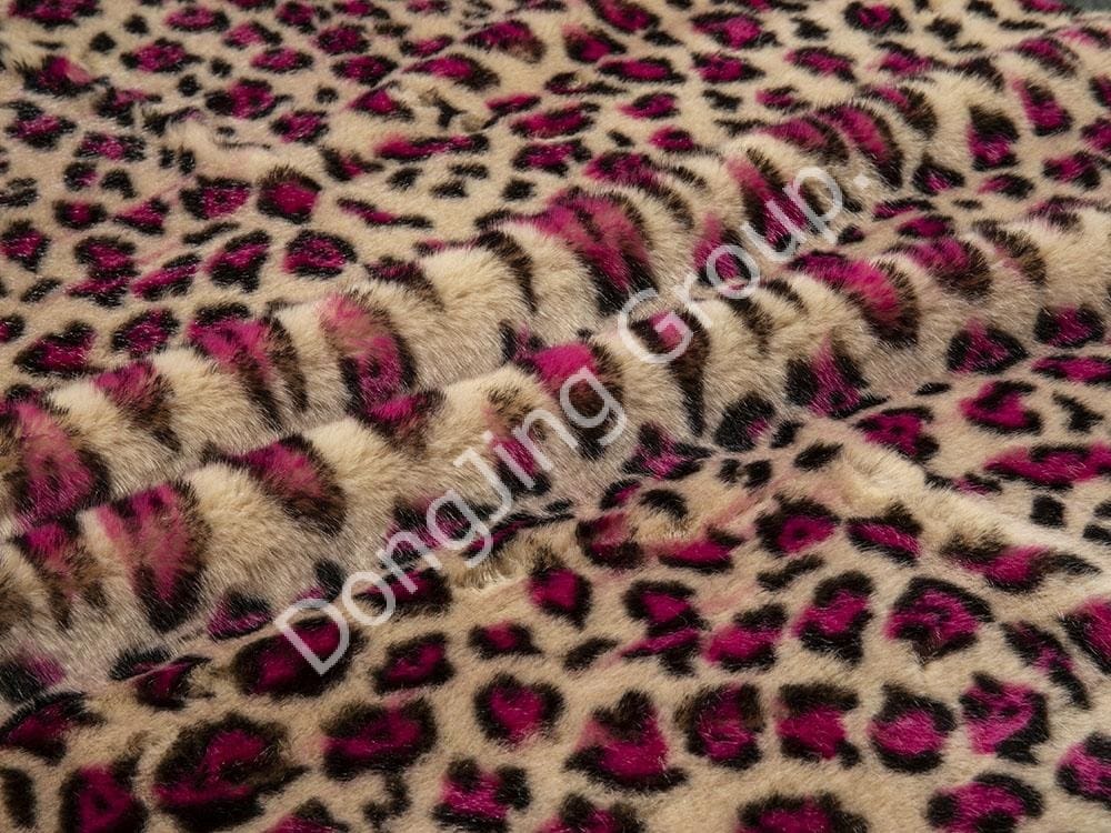 9HG0158-Imprimeu leopard de orez faux fur fabric