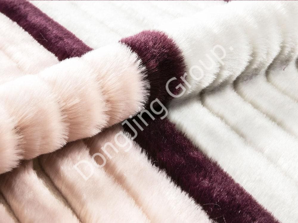 9HW0544-Păr de iepure jacquard în patru culori, roz violet, albastru anti-păr faux fur fabric