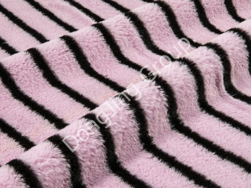 9KT0172-Păr de iepure imprimat rotativ faux fur fabric