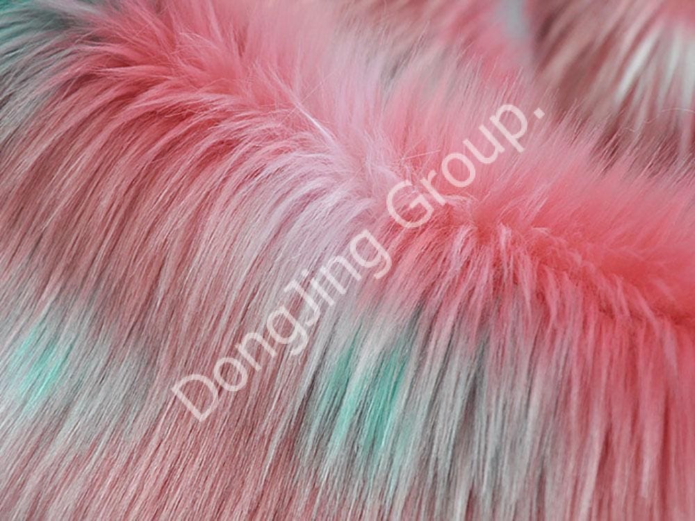 9KW0051-Blănă de vulpe spray alb aproape faux fur fabric