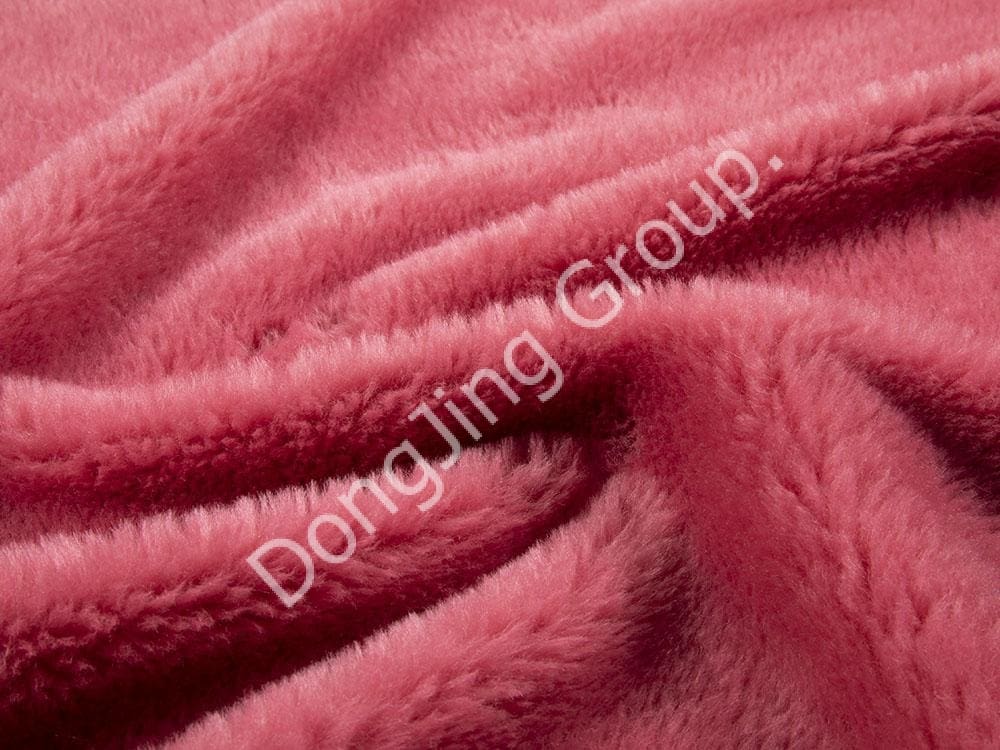 9P2629-Păr de miel roșu trandafir faux fur fabric