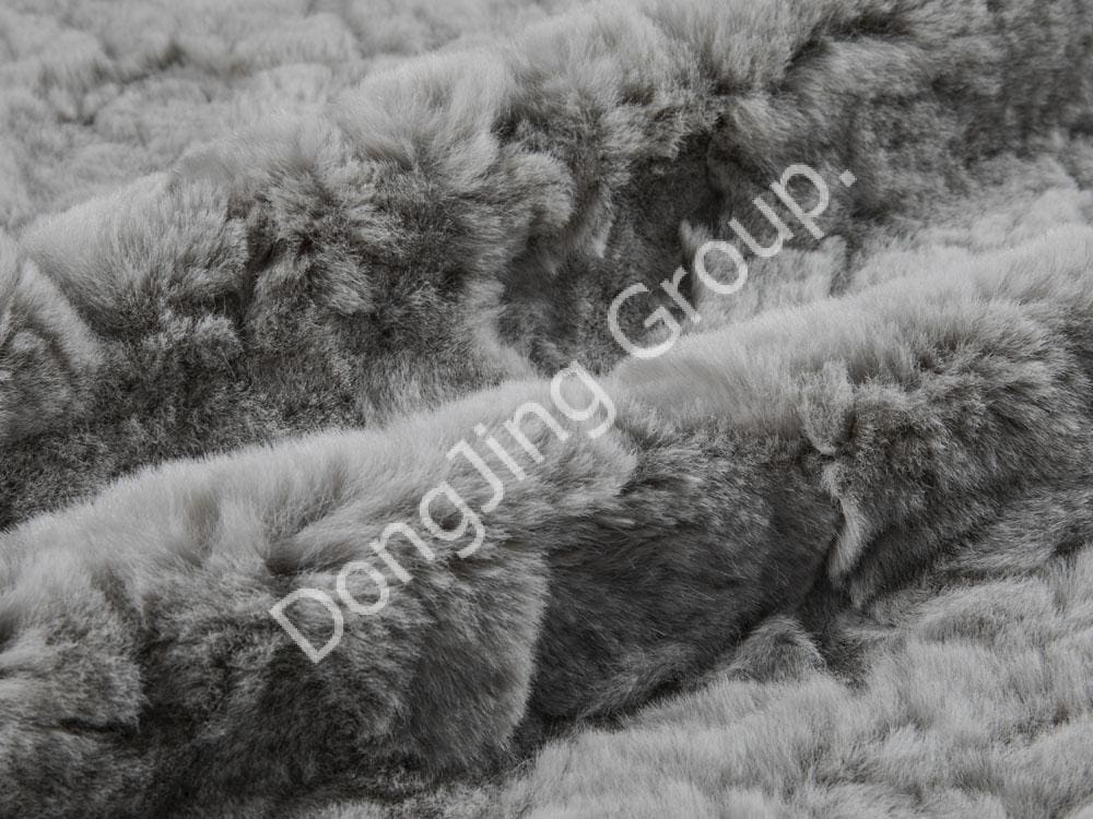 9T1788-Perie de par de iepure gri faux fur fabric