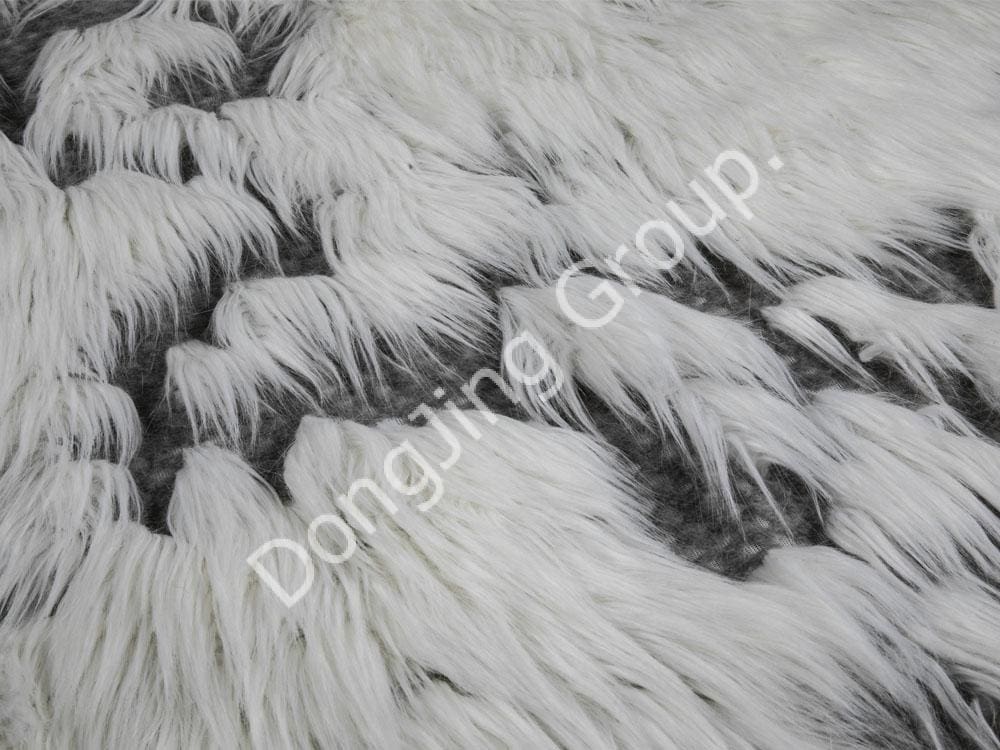 9W0925-Vulpe cenușie anti-curling alb lift faux fur fabric