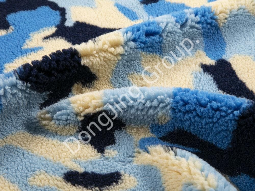 9R0003-Lână de miel camuflaj în 4 culori faux fur fabric